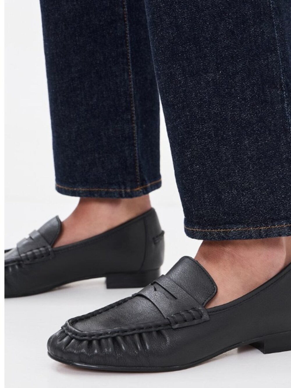The Ashley Ruched Loafer - Black